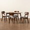 Baxton Studio Damara Mid-Century Modern Grey Fabric and Walnut Brown Finished Wood 5-Piece Dining Set 183-11645-11644-Zoro - alternate 2